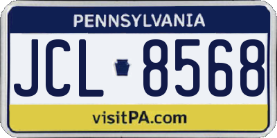 PA license plate JCL8568