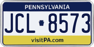 PA license plate JCL8573