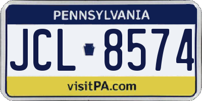 PA license plate JCL8574