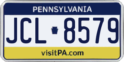 PA license plate JCL8579