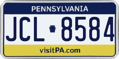 PA license plate JCL8584