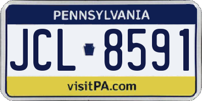 PA license plate JCL8591