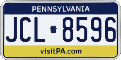 PA license plate JCL8596
