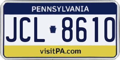 PA license plate JCL8610