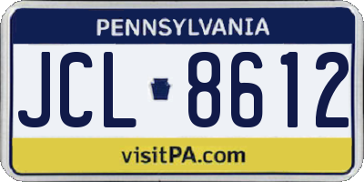 PA license plate JCL8612