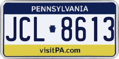 PA license plate JCL8613