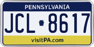PA license plate JCL8617