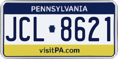 PA license plate JCL8621