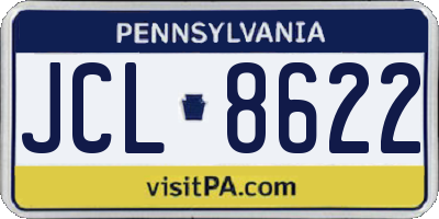 PA license plate JCL8622