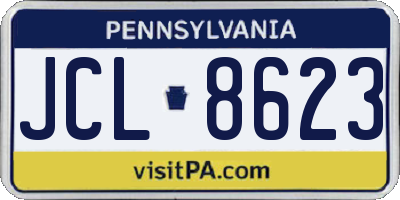 PA license plate JCL8623