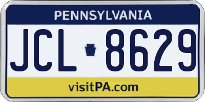 PA license plate JCL8629