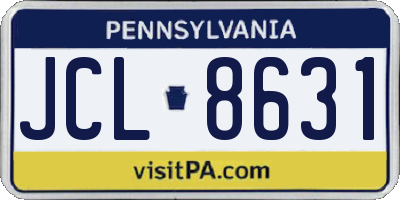PA license plate JCL8631