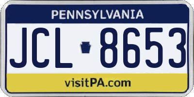 PA license plate JCL8653