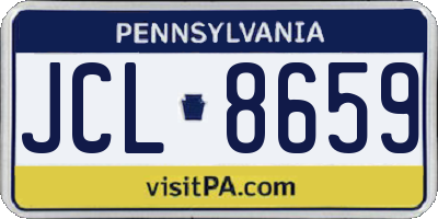 PA license plate JCL8659
