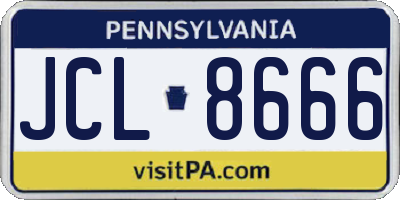 PA license plate JCL8666