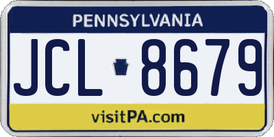 PA license plate JCL8679