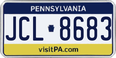 PA license plate JCL8683