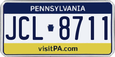 PA license plate JCL8711