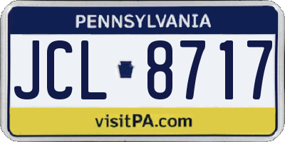 PA license plate JCL8717
