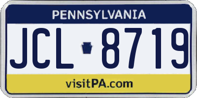 PA license plate JCL8719