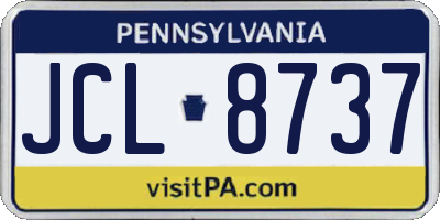 PA license plate JCL8737