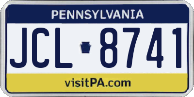 PA license plate JCL8741