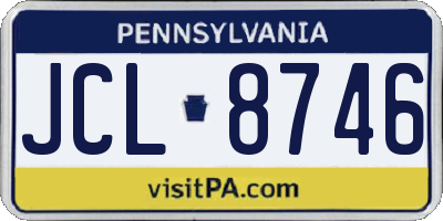 PA license plate JCL8746
