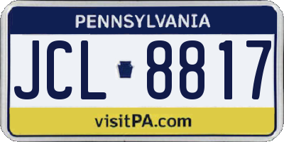 PA license plate JCL8817