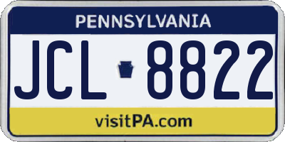 PA license plate JCL8822