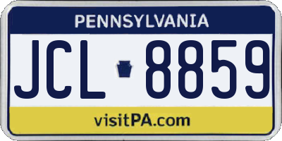 PA license plate JCL8859