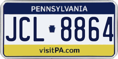 PA license plate JCL8864