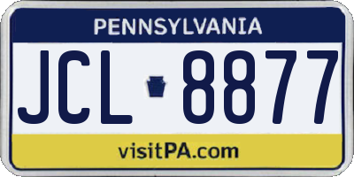 PA license plate JCL8877