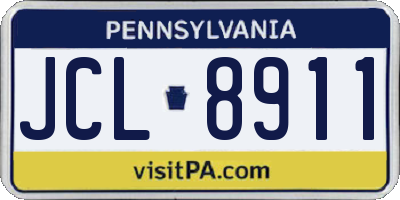 PA license plate JCL8911