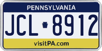PA license plate JCL8912