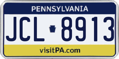 PA license plate JCL8913