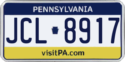 PA license plate JCL8917