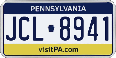 PA license plate JCL8941