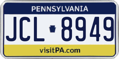 PA license plate JCL8949