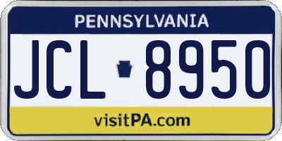 PA license plate JCL8950