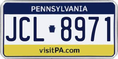 PA license plate JCL8971