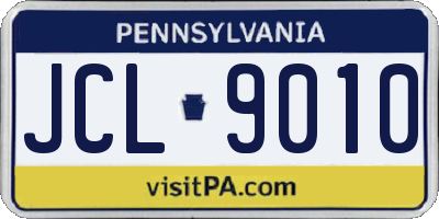 PA license plate JCL9010