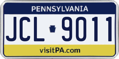 PA license plate JCL9011