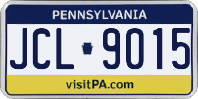 PA license plate JCL9015
