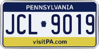 PA license plate JCL9019