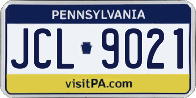 PA license plate JCL9021