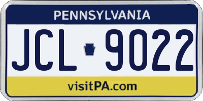 PA license plate JCL9022