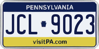PA license plate JCL9023