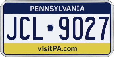 PA license plate JCL9027