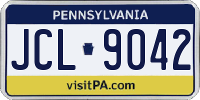 PA license plate JCL9042