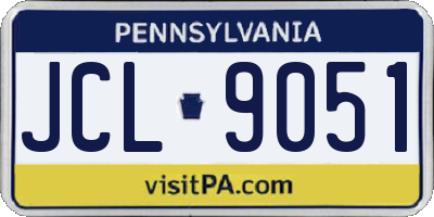 PA license plate JCL9051